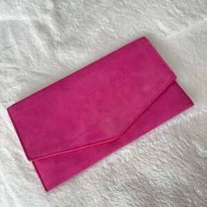 Cole Haan Pink Suede Clutch NWOT